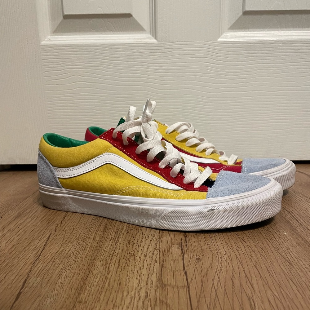 Multi-colored vans in great condition